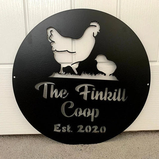 Custom Hen House Sign, Hen House Coop Sign, Our Little Coop Sign Metal Sign, Metal Chicken Coop Sign - metal sign