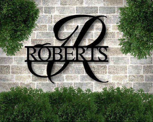 Personalized Family Name Metal Sign, Last Name Sign, Metal Wall Art, Newly Wed Gift, Wedding Sign, House - wedding detail