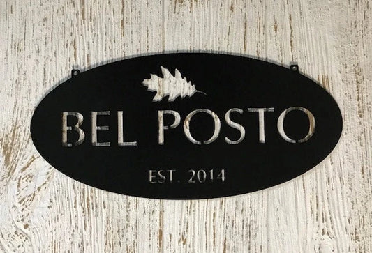 Metal Horse Sign With Horses And Your Name And Metal House Sign - 8 inches - metal sign