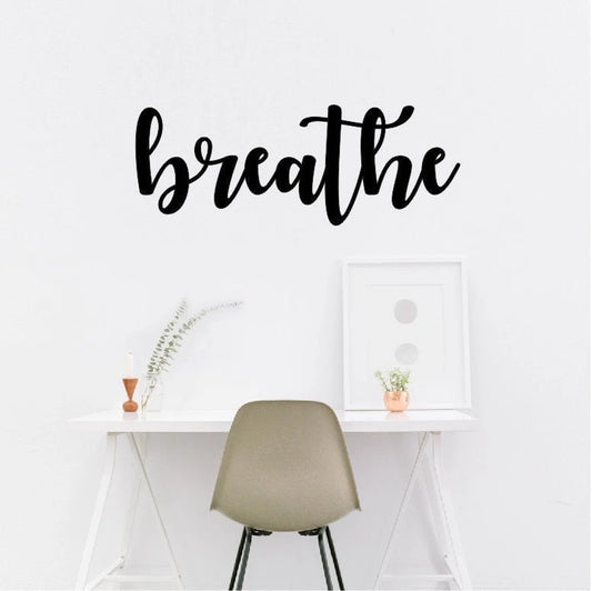Breathe Breathe Wall Decor Metal Wall Decor Breathe Words 005