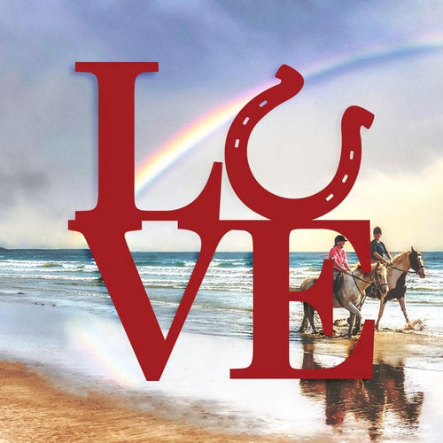 Love Letters Horse Sign Metal Decor