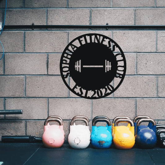 Gym Sign, Custom Metal Gym Sign, Personalized Home Gym Sign, Fitness Club, Fitness Club Sign, Home Gym - metal sign