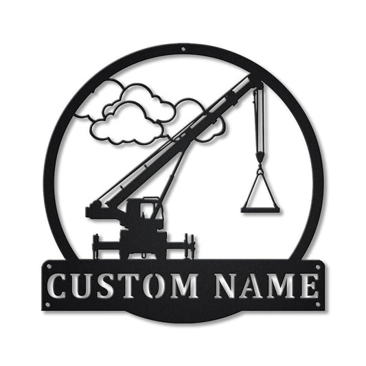 Personalized Crane Operators Metal Sign Art, Crane Operators Metal Sign, Crane Operators Monogram Gift - metal sign