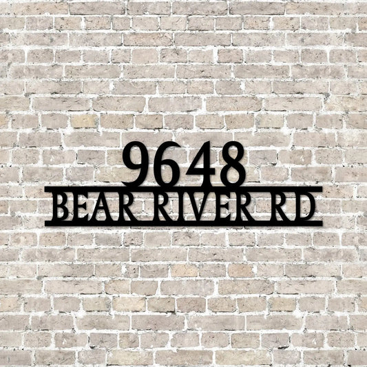 Custom Metal Address Sign For House, Personalized House Numbers Plaque, Metal Address Block For Mailbox - metal sign