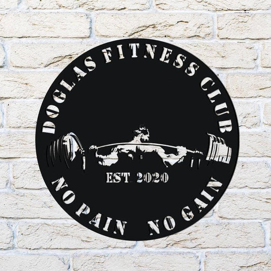 Custom Digital Gym Sign Design Metal Sign, Cut Metal Sign Laser Cut Metal Signs Custom Gift Ideas - 8 inches - metal sign