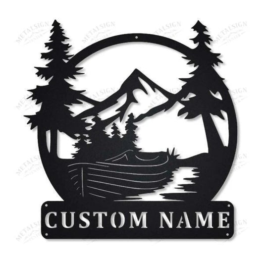 Fishing Boat Personalized Metal Wall Decor, Cut Metal Sign, Metal Wall Art, Metal House Sign, Metal Laser - metal sign