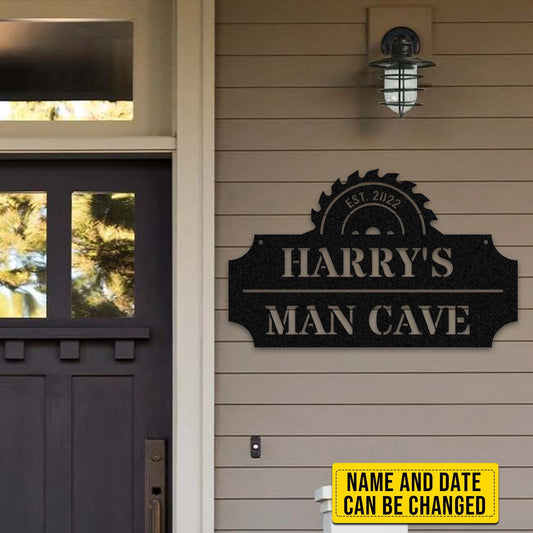 Customized Man Cave Metal Art, Mechanic, Garage Steel Plaque Laser Cut Metal Signs Custom Gift Ideas - 8 inches - metal sign