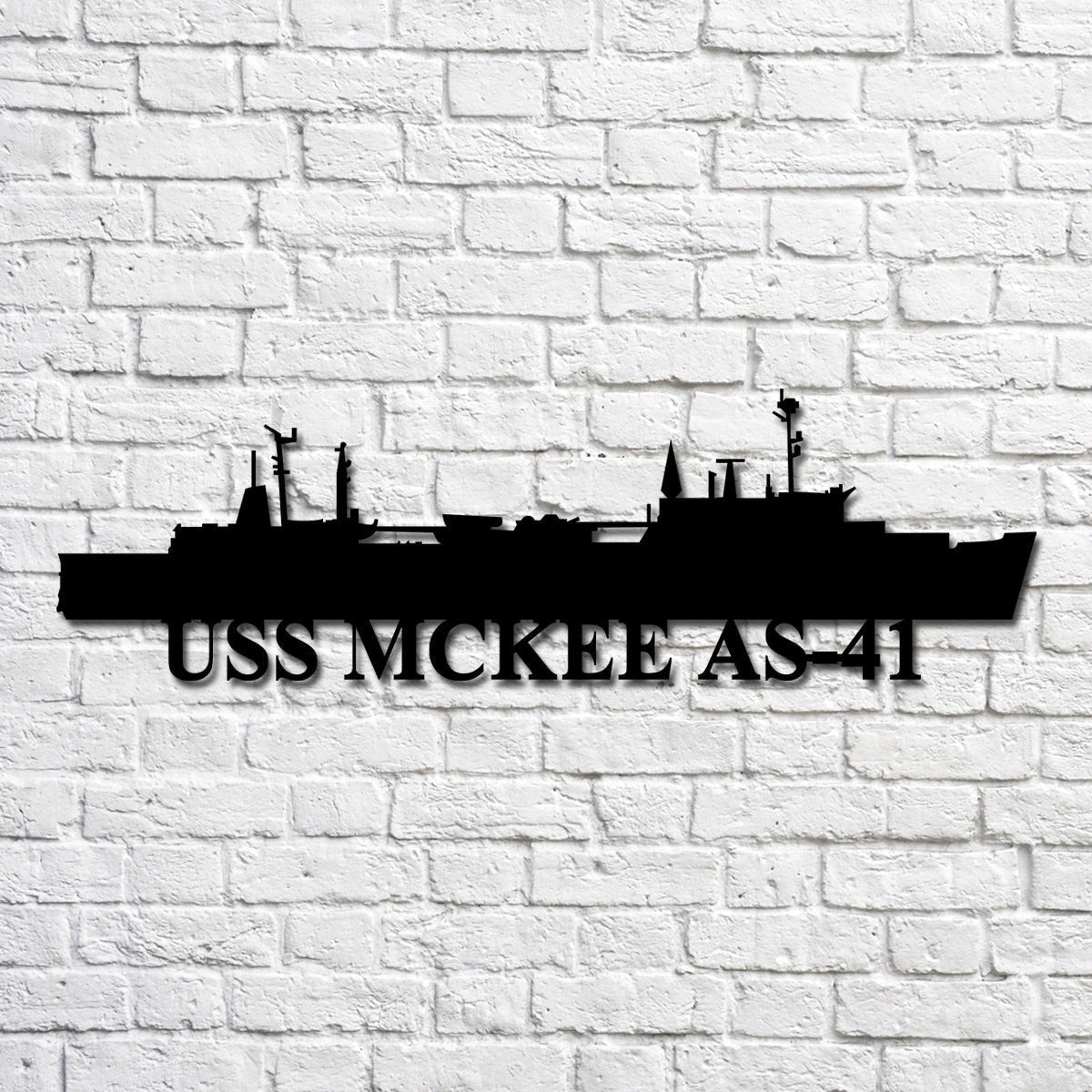Uss Mckee As 41 Navy Ship Metal Art, Custom Us Navy Ship Cut Metal Sign, Gift For Navy Veteran, Navy Ships Silhouette Metal Art, Navy Home Decor Laser Cut Metal Signs Custom Gift Ideas