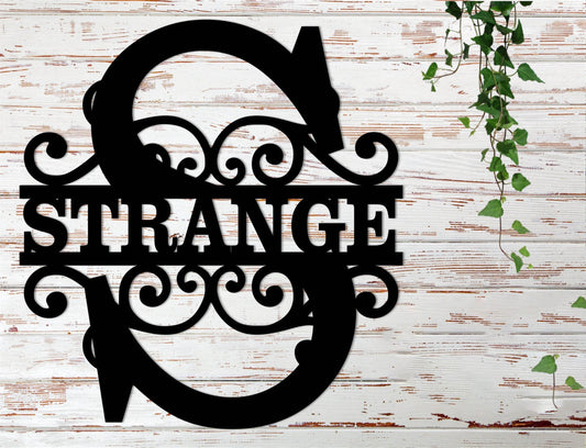 Metal Name Signs Custom Cut Metal Sign Wall Metal Art - 8 inches - metal sign