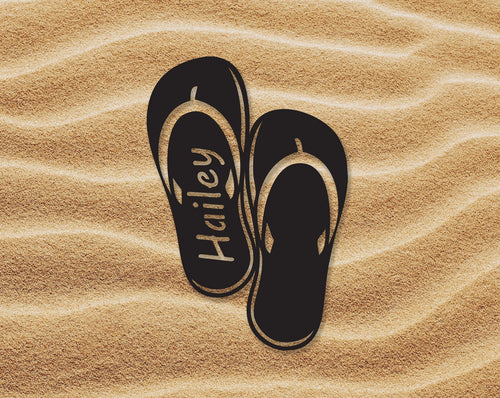Flip Flop Sign Sandal Sign Custom Metal Sign Metal Name Sign Metal Signs