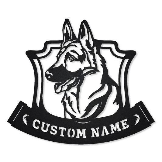 Personalized German Shepherd Monogram Metal Sign Art, Custom German Shepherd Metal Sign, German Shepherd - metal sign