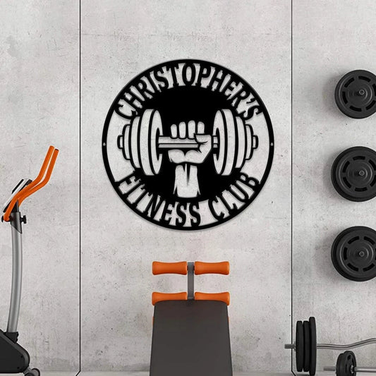 Gym Sign Personalized Sign Custom Metal Gym Sign Home Gym Sign Cross Fit Sign Personalized Home Gym Sign - metal sign