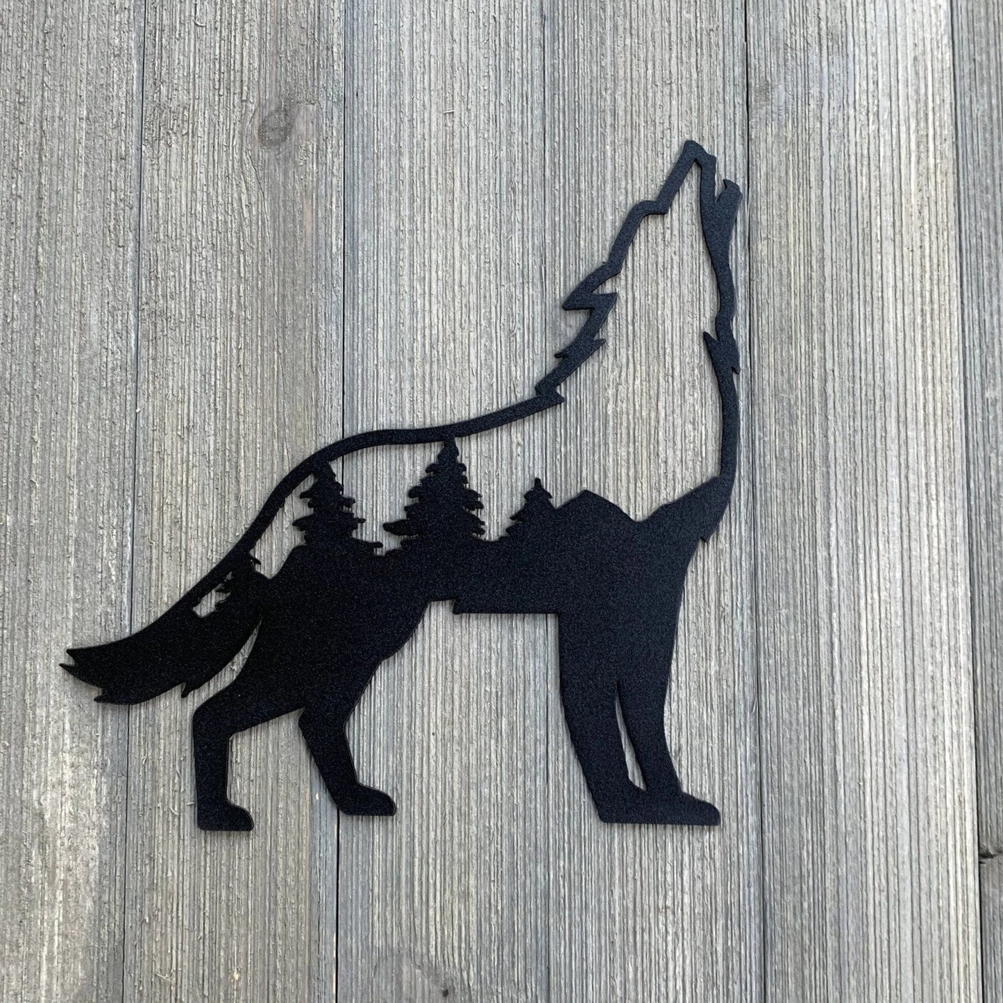 Wolf Body Scene Metal Sign Cutout Cut Metal Sign Wall Metal Art