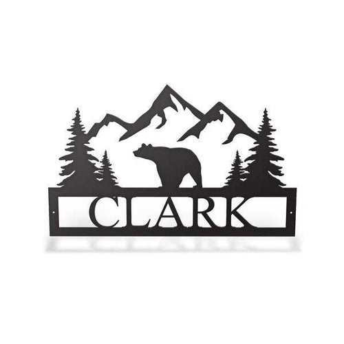 Personalized Rustic Name Sign Cut Metal Sign Metal House Sign