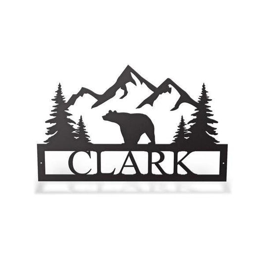 Personalized Rustic Name Sign Cut Metal Sign Metal House Sign - 8 inches - metal sign