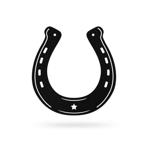 Good Luck Horseshoe Cut Metal Sign Metal House Sign