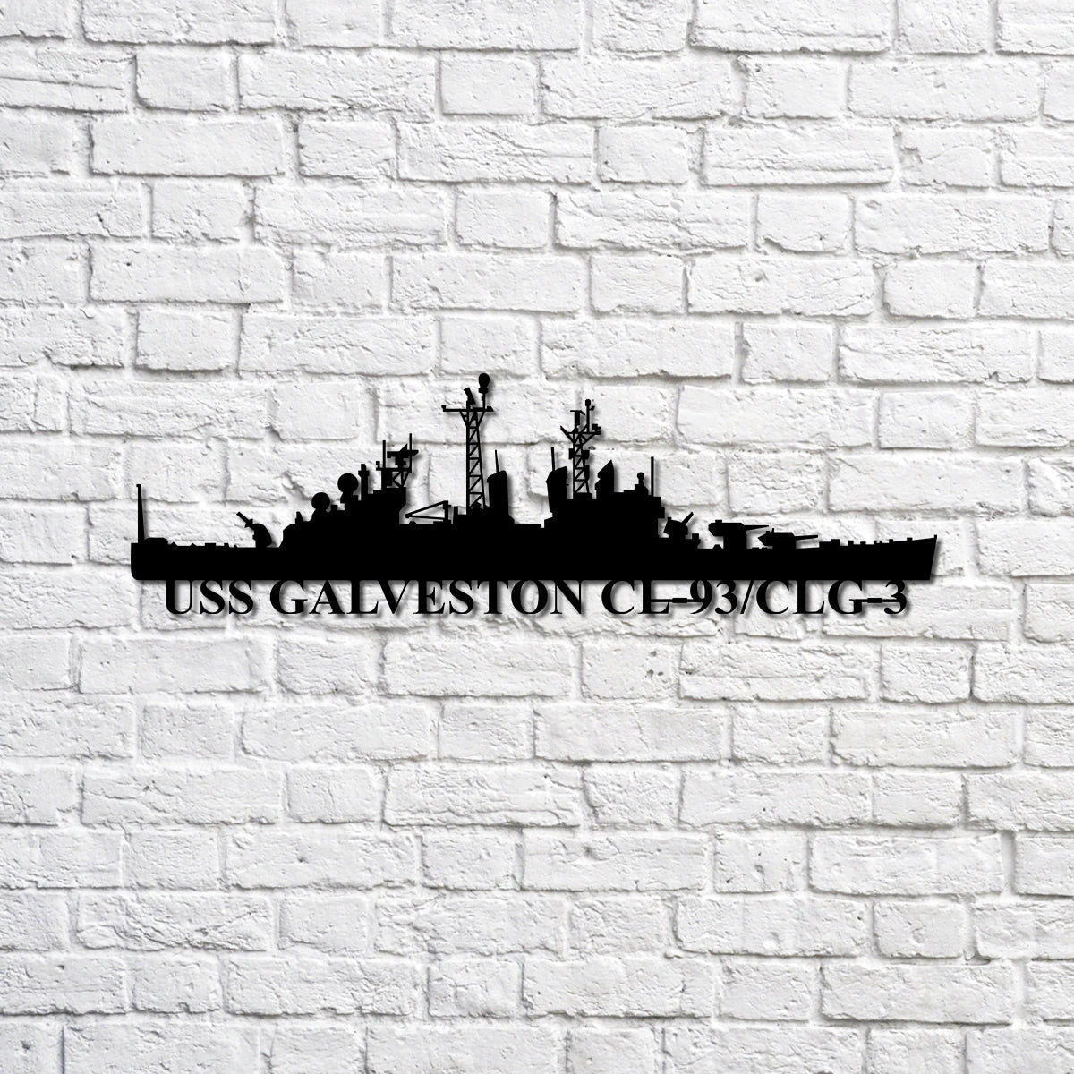 Uss Galveston Cl93 Clg3 Navy Ship Metal Sign, Memory Wall Metal Sign Gift For Navy Veteran, Navy Ships Silhouette Metal Sign Laser Cut Metal Signs Custom Gift Ideas
