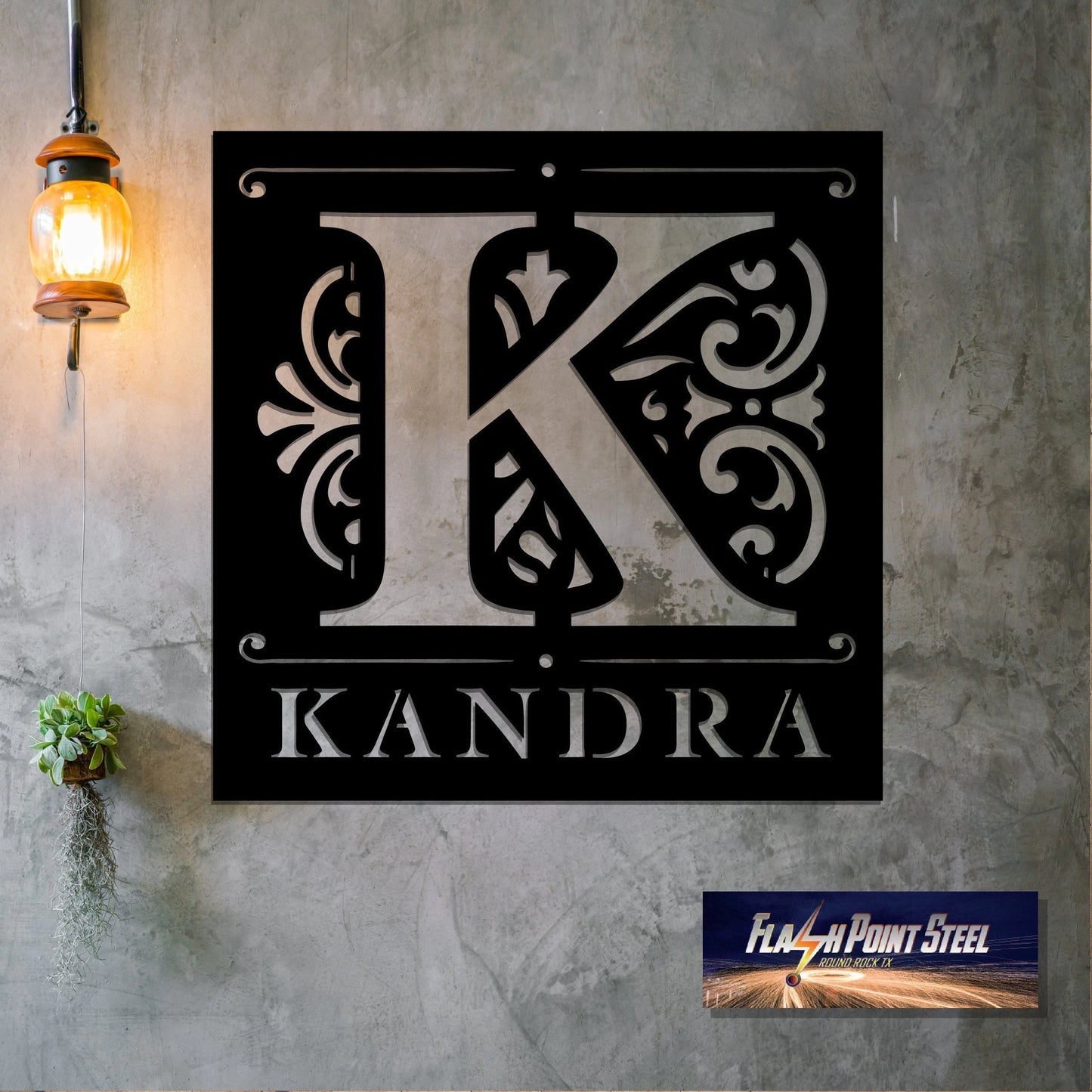 Monogram, Last Name, Metal Wall Art, Steel Art, Holiday Gift, Personalized Gift, Ornament, Hanging Wreath, Family Monogram Sign Laser Cut Metal Signs Custom Gift Ideas