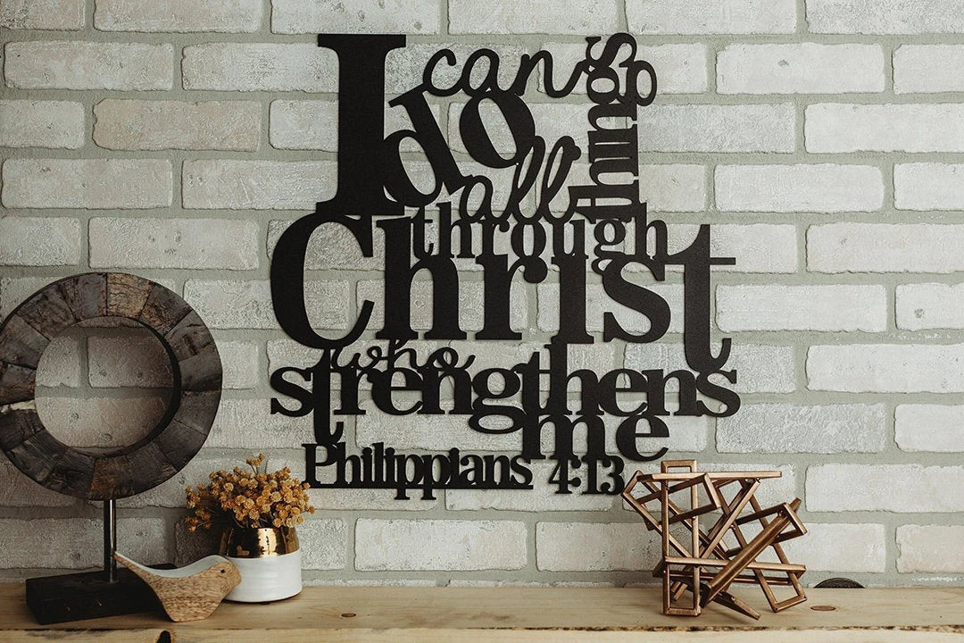 I Can Do All Things Metal Art Verse Wall Decor Cut Metal Sign Wall Metal Art