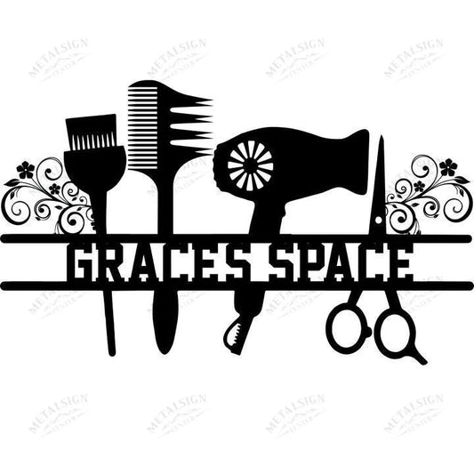 Personalized Hair Salon Hair Stylist Metal Sign, Cut Metal Sign, Metal Wall Art, Metal House Sign, Metal - metal sign