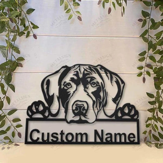German Shorthaired Pointer Personalized Metal Wall Decor, Cut Metal Sign, Metal Wall Art, Metal House - metal sign