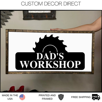 Papa's Workshop Sign In A Saw Blade, Crescent Wrench & Hammer Art, Gifts For Papa, Woodworker Sign, Custom Workshop Sign, Gift For Papa Laser Cut Metal Signs Custom Gift Ideas-2