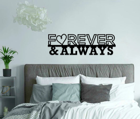 Personalized Forever & Always Metal Sign, Infinity Sign, Custom Family Sign, Metal Infinity Symbol - wedding detail