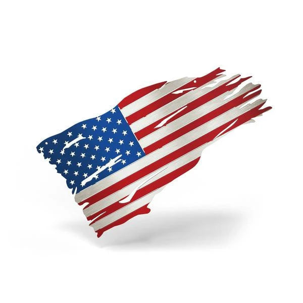 Tattered Usa Flag, Cut Metal Sign, Metal Wall Art, Metal House Sign Laser Cut Metal Signs Custom Gift Ideas