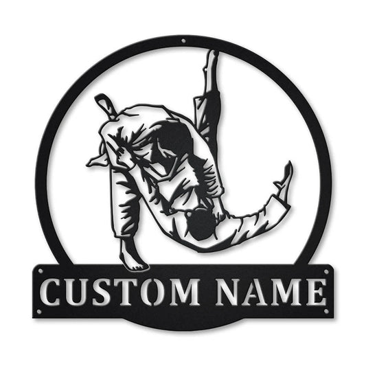Personalized Judo Monogram Metal Sign Art, Custom Judo Sport Metal Sign, Hobbie Gifts, Sport Gift - metal sign