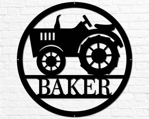 Personalized Farm Sign Metal Farmhouse Sign Metal Farmhouse Decor Custom Farm Sign Tractor Wall Decor Metal Family Name Sign Farmer Gift, Laser Cut Metal Signs Custom Gift Ideas