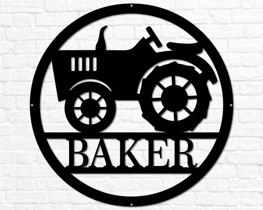 Personalized Farm Sign Metal Farmhouse Sign Metal Farmhouse Decor Custom Farm Sign Tractor Wall Decor - metal sign