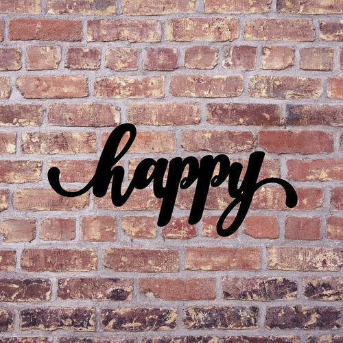 Happy Sign Cut Metal Sign Wall Decor Metal Sign Metal Art