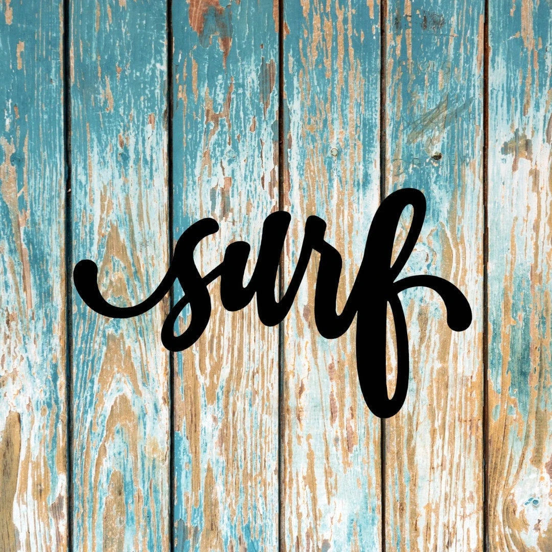 Surf Sign Cut Metal Sign Wall Decor Metal Sign Metal Art