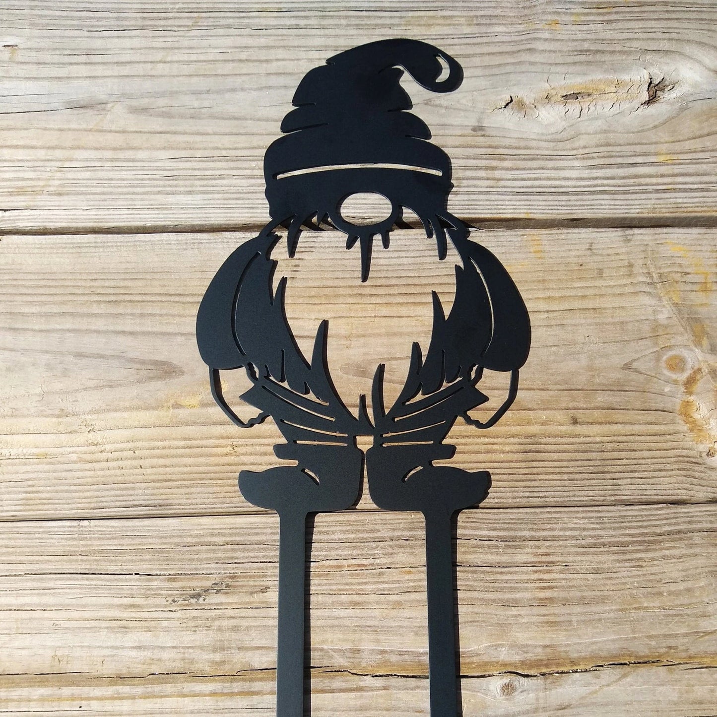 Gnome Metal Garden Sign Medium Cut Metal Sign Wall Metal Art