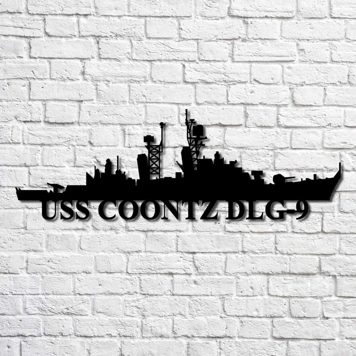 Uss Coontz Dlg9 V2 Navy Ship Metal Art, Custom Us Navy Ship Cut Metal Sign, Gift For Navy Veteran, Navy Ships Silhouette Metal Art, Navy Home Decor Laser Cut Metal Signs Custom Gift Ideas