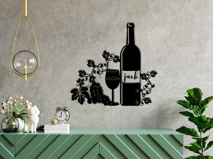 Wine Metal Sign, Wine Decor, Dining Decor, Wine Lover, Metal Wall Decor, Wall Hanging, Metal Wall Art, Kitchen Decor, Metal Sign Laser Cut Metal Signs Custom Gift Ideas