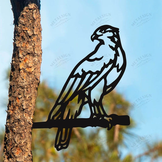 Hawk Metal Art Garden Signs Cut Metal Sign Metal House Sign - 8 inches - metal sign