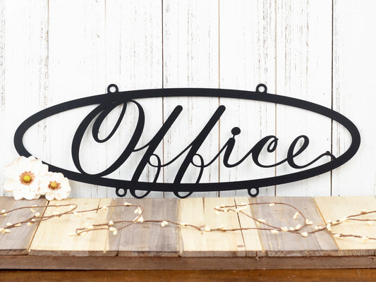 Office Metal Sign Office Decor Shop Sign Business Sign Metal Wall Decor Oval Sign Sign Outdoor Sign - 8 inches - metal sign