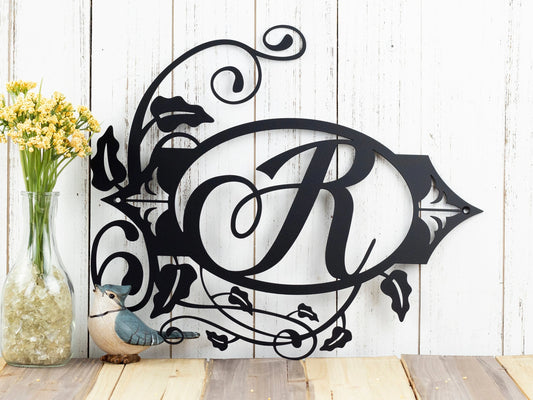 Monogram Metal Sign, Personalized Sign, Custom Sign, Monogram Sign, Family Monogram Sign, Family Name - metal sign