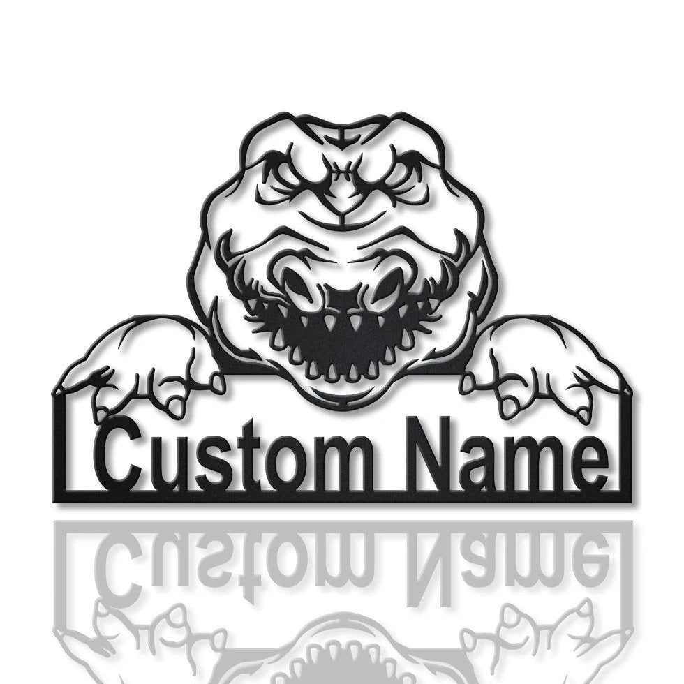 Personalized Alligator Metal Sign Art, Custom Alligator Metal Sign, Alligator Gifts For Me, Dog Gift, Birthday Gift, Decor Decoration Laser Cut Metal Signs Custom Gift Ideas