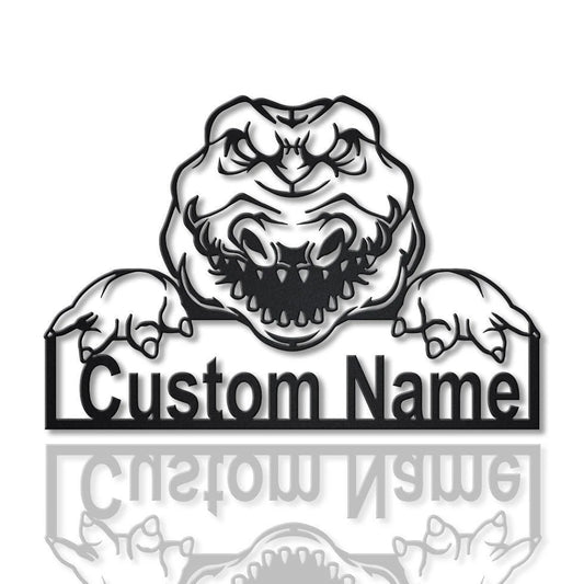 Personalized Alligator Metal Sign Art, Custom Alligator Metal Sign, Alligator Gifts For Me, Dog Gift - metal sign