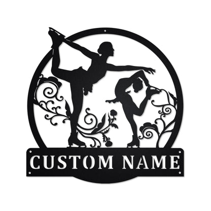 Personalized Figure Skating Metal Sign, Figure Skating Metal Wall Art, Figure Skating Metal Wall Decor, Figure Skating Lover Gift, Metal Laser Cut Metal Signs Custom Gift Ideas
