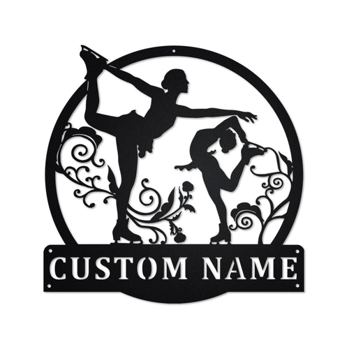 Personalized Figure Skating Metal Sign, Figure Skating Metal Wall Art, Figure Skating Metal Wall Decor, Figure Skating Lover Gift, Metal Laser Cut Metal Signs Custom Gift Ideas