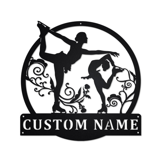 Personalized Figure Skating Metal Sign, Figure Skating Metal Wall Art, Figure Skating Metal Wall Decor - metal sign