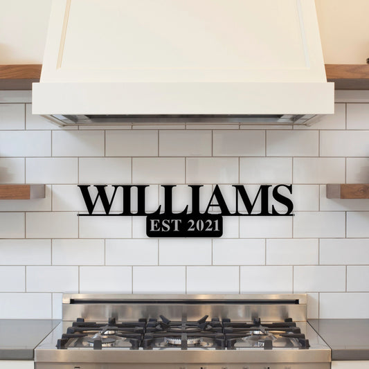 Personalized Family Name Metal Sign With Est Date, Sign For Outdoors, Personalized Metal Sign, Outdoor - metal sign