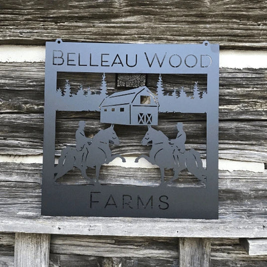 Tennessee Walking Horse Ranch Sign Cut Metal Sign Metal House Sign - 8 inches - metal sign