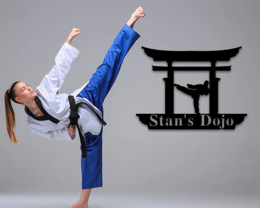 Karate Name Sign, Nursery Decor, Personalized Metal Sign, Karate Lover Gift, Personalized Name Sign - metal sign