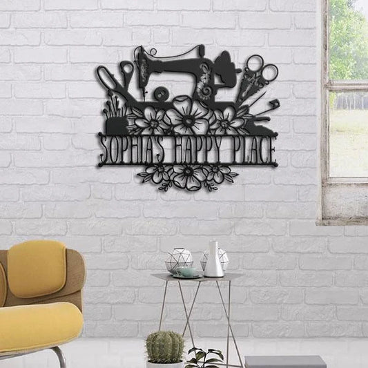 Sewing Lovers Personalized Metal Sign Cut Metal Sign Laser Cut Metal Signs Custom Gift Ideas - 8 inches - metal sign
