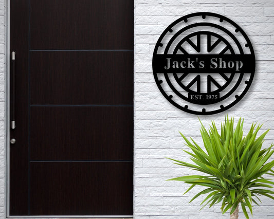 Personalized Metal Tire Sign, Tire Shop Sign, Workshop Metal Signs, Personalized Shop Sign, Mechanic - metal sign
