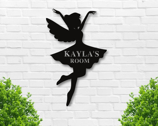 Custom Metal Fairy Sign Dancer Sign Fairy Sign Fall Decor Metal Sign Dancing Name Sign Gift For Her - metal sign